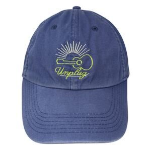 Unplug Slideback Baseball Cap Blue One Size Adjustable Embroidered Life is Good